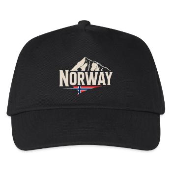 Norwegen - Kinder Basecap - Schwarz - Vorne