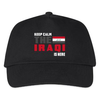Keep Calm Irak Flaggen Design - Kinder Basecap - Schwarz - Vorne
