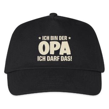 Opa - Kinder Basecap - Schwarz - Vorne