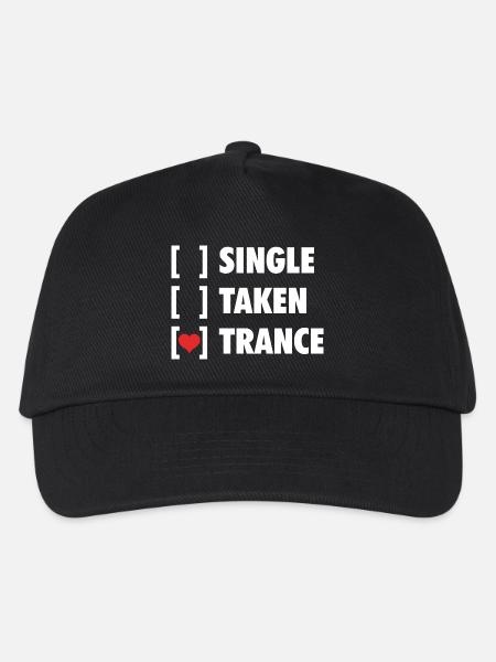 Single Taken Trance - Funny Shirt - Kinder Basecap - Schwarz