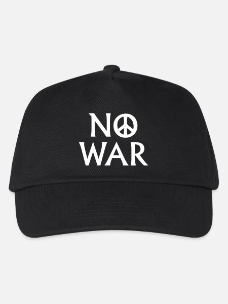 No War - Kids’ Baseball Cap - black