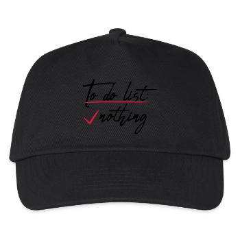 Nothing Checked Off List - Kids’ Baseball Cap - black - Front