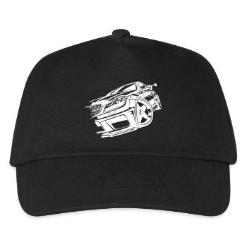 Auto Autoliebhaber Sportauto Rennfahrer Autofahrer - Kinder Basecap - Schwarz - Vorne