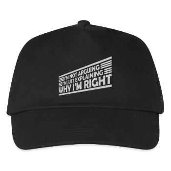 I m not arguing - Kids’ Baseball Cap - black - Front