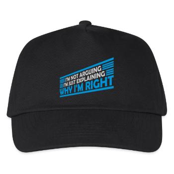 I m not arguing - Kids’ Baseball Cap - black - Front