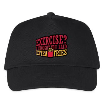 Exercice Extra Fries Citation - Casquette de baseball Enfant - noir - Devant