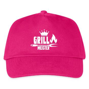 Feuriger Grillmeister mit Krone - Kinder Basecap - Fuchsia - Vorne
