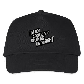 I m not arguing - Kids’ Baseball Cap - black - Front
