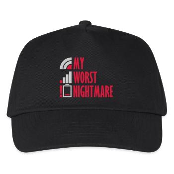 My worst nightmare Logos - Kids’ Baseball Cap - black - Front