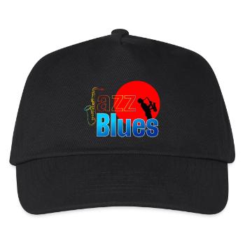 JAZZ BLUES MUSIKLIEBHABER - Kinder Basecap - Schwarz - Vorne