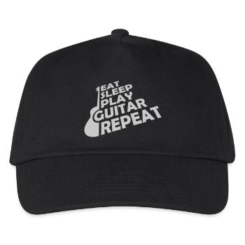Eat Sleep Play Guitar - Kinder Basecap - Schwarz - Vorne