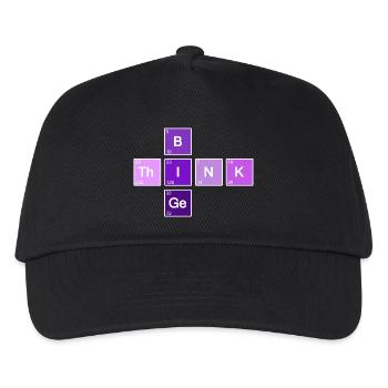 Think Big (Lila) - Kinder Basecap - Schwarz - Vorne