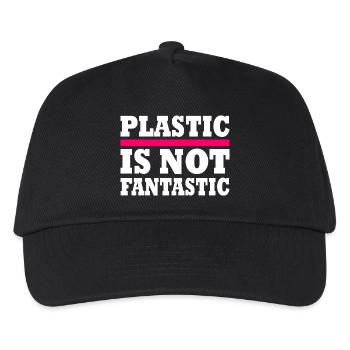 Plastic is not fantastic - Kids’ Baseball Cap - black - Front