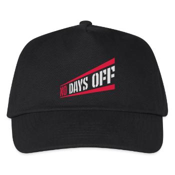 no days off quote - Kids’ Baseball Cap - black - Front