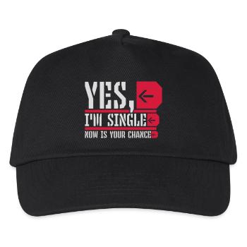 single now your chance - Kinder Basecap - Schwarz - Vorne