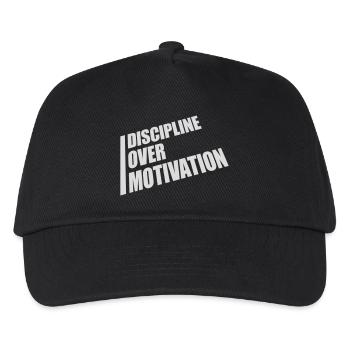 discipline over motivation quote - Kids’ Baseball Cap - black - Front