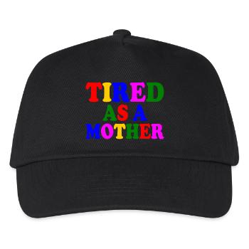 Tired as a mother - Kinder Basecap - Schwarz - Vorne