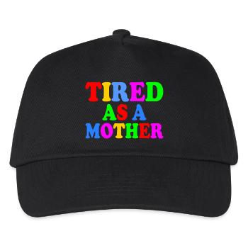 Tired as a mother - Kinder Basecap - Schwarz - Vorne