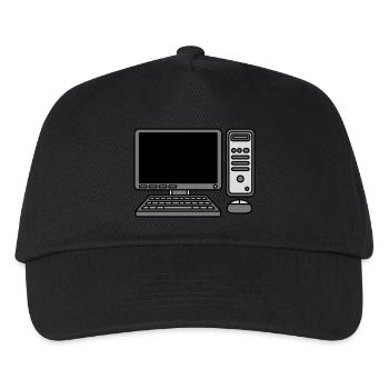 Computer Keyboard Mouse Screen - Kids’ Baseball Cap - black - Front