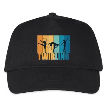 Baton Twirling Sport Vintage Gift - Kids’ Baseball Cap - black - Front