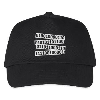 Binär Code Programm Sprache - Kinder Basecap - Schwarz - Vorne