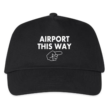 Airport this way - Kinder Basecap - Schwarz - Vorne