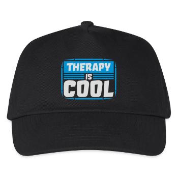 therapy is cool Quote - Kids’ Baseball Cap - black - Front