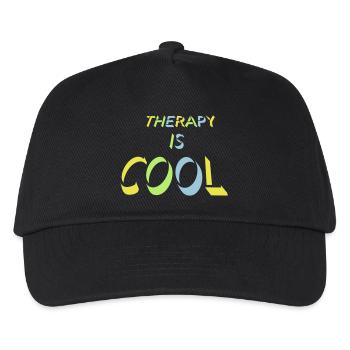 therapy is cool Quote - Kids’ Baseball Cap - black - Front