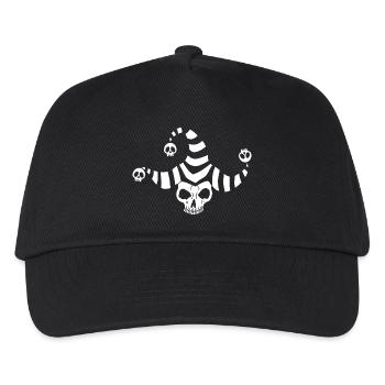 Weißer Koboldschädel - Kinder Basecap - Schwarz - Vorne
