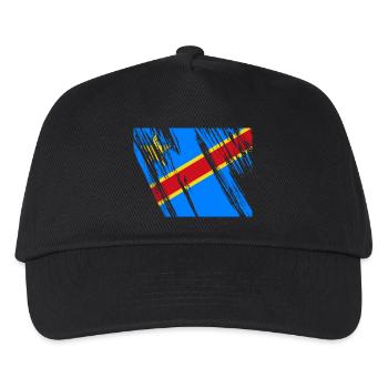 Drapeau du Congo - Casquette de baseball Enfant - noir - Devant