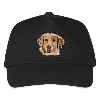 Golden Retriever - Kinder Basecap - Schwarz - Vorne