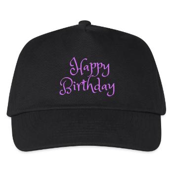 Happy Birthday Birthday Greeting Birthday Gift - Kids’ Baseball Cap - black - Front