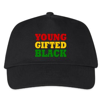 young gifted and black - Kids’ Baseball Cap - black - Front