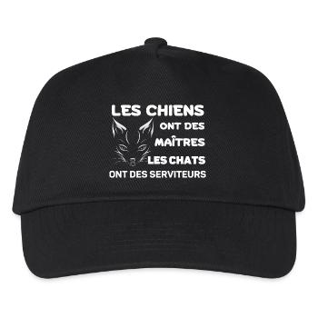 Chats Serviteurs et Chiens Maîtres - Casquette de baseball Enfant - noir - Devant