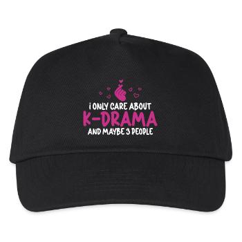 K-Drama Korea K-Pop Serien Design - Kinder Basecap - Schwarz - Vorne