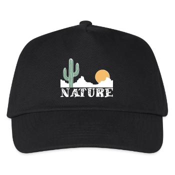 Nature and white desert - Kids’ Baseball Cap - black - Front