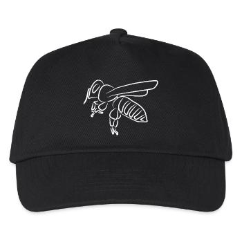 Dessin d’abeilles mellifères - Casquette de baseball Enfant - noir - Devant