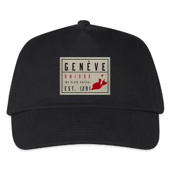 Genève Suisse Capitale de la Paix Millésime - Casquette de baseball Enfant - noir - Devant