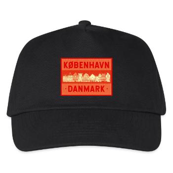 Kopenhagen - Dänemark - Kinder Basecap - Schwarz - Vorne