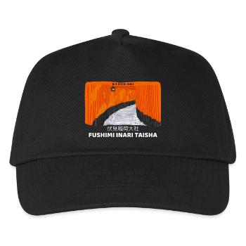 Japan, Kyoto, Fushimi Inari Taisha Torii Zeichnung - Kinder Basecap - Schwarz - Vorne