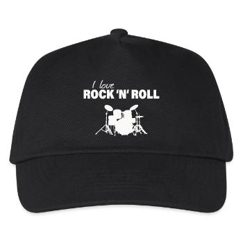 I LOVE ROCK 'N' ROLL - Kids’ Baseball Cap - black - Front