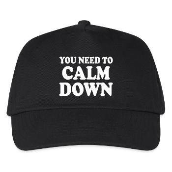 You need to calm down - Kinder Basecap - Schwarz - Vorne