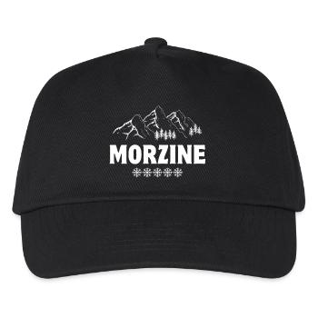 Skigebiet, Skifahren, Morzine - Kinder Basecap - Schwarz - Vorne