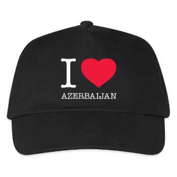 J’AIME L’AZERBAÏDJAN Aserbaidschan - Casquette de baseball Enfant - noir - Devant