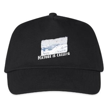 Nature is calling Winter - Kinder Basecap - Schwarz - Vorne