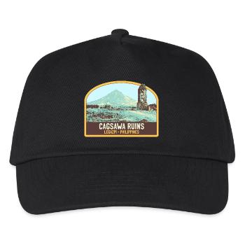 Ruinen von Cagsawa, Vulkan Mayon, Philippinen - Kinder Basecap - Schwarz - Vorne