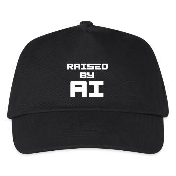 RAISED BY AI - Kinder Basecap - Schwarz - Vorne