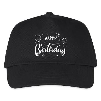 Geburtstags-Luftballons Skript - Kinder Basecap - Schwarz - Vorne