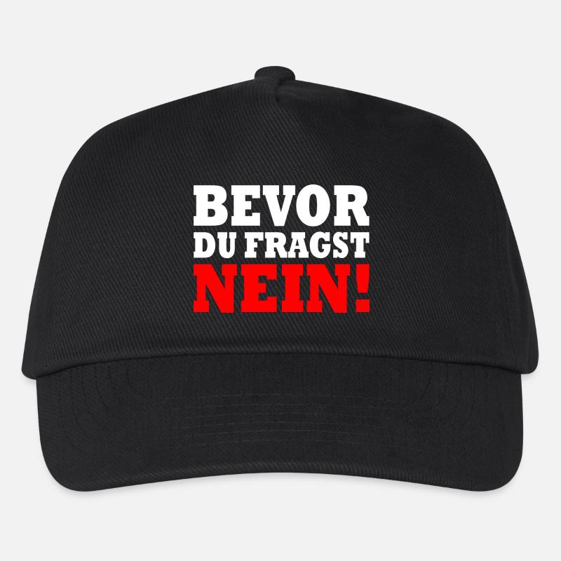 Bevor du fragst nein - Kinder Basecap - Schwarz