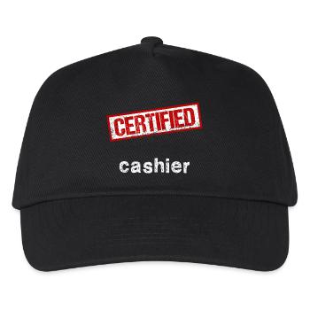 Kassierer - Kinder Basecap - Schwarz - Vorne